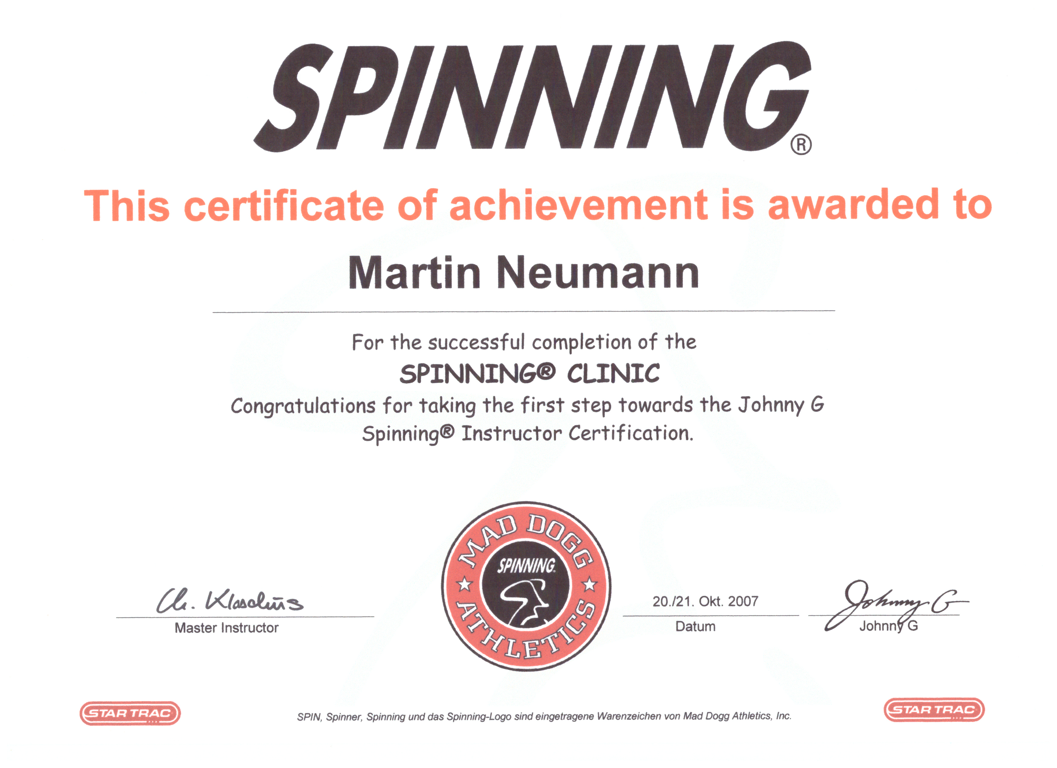 Spinning Lizenz Spinning Lizenz